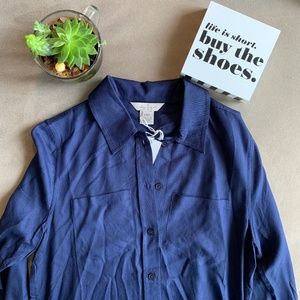 French Connection Long Sleeve Tencel Shirt Dress – Size 4